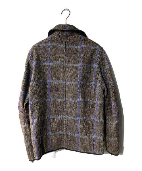 KAPITAL（キャピタル）KAPITAL (キャピタル) チェック柄ヘリンボーンPコート ブラウン サイズ:Mの古着・服飾アイテム