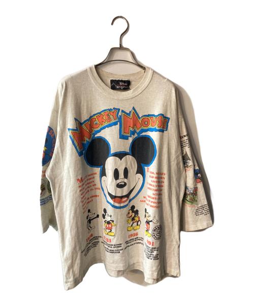 DISNEY（ディズニー）Disney (ディズニー) 90s  7分袖プリントカットソー ホワイト サイズ:サイズ表記無の古着・服飾アイテム