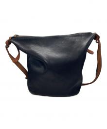 TIDE WAY（タイドウェイ）の古着「レザーショルダーバッグ」｜ブラック