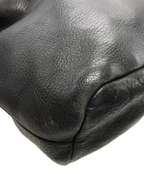 TIDE WAY（タイドウェイ）TIDE WAY (タイドウェイ) レザーショルダーバッグ ブラックの古着・服飾アイテム