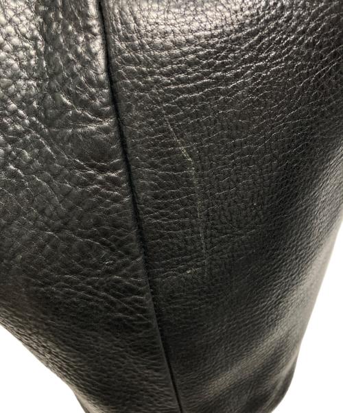 TIDE WAY（タイドウェイ）TIDE WAY (タイドウェイ) レザーショルダーバッグ ブラックの古着・服飾アイテム