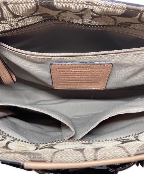 COACH（コーチ）COACH (コーチ) シグネチャーハンドバッグ ブラウンの古着・服飾アイテム