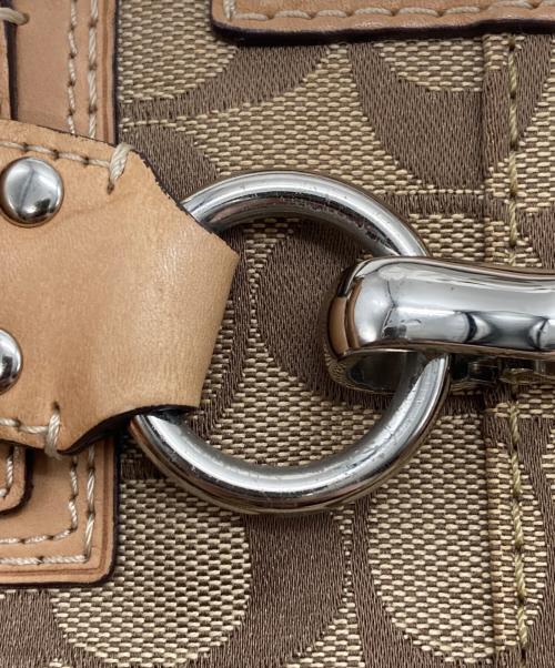 COACH（コーチ）COACH (コーチ) シグネチャーハンドバッグ ブラウンの古着・服飾アイテム