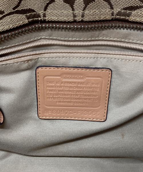 COACH（コーチ）COACH (コーチ) シグネチャーハンドバッグ ブラウンの古着・服飾アイテム