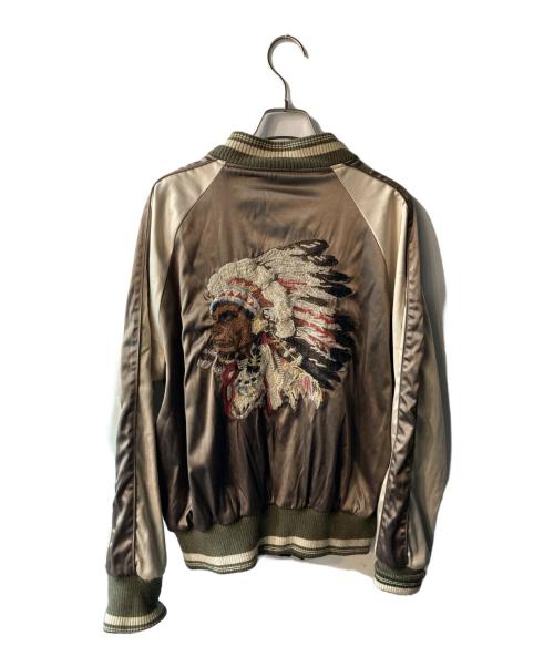 NATURAL VINTAGE GOA（ナチュラル ヴィンテージ ゴア）NATURAL VINTAGE GOA (ナチュラル ヴィンテージ ゴア) リバーシブルスカジャン ブラウン サイズ:FREEの古着・服飾アイテム