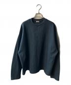 H BEAUTY&YOUTHエイチ ビューティー&ユース）の古着「オニ ライスサーマル クロップド クルーネック」｜ネイビー