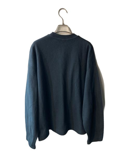 H BEAUTY&YOUTH（エイチ ビューティー&ユース）H BEAUTY&YOUTH (エイチ ビューティー&ユース) オニ ライスサーマル クロップド クルーネック ネイビー サイズ:Ｍの古着・服飾アイテム