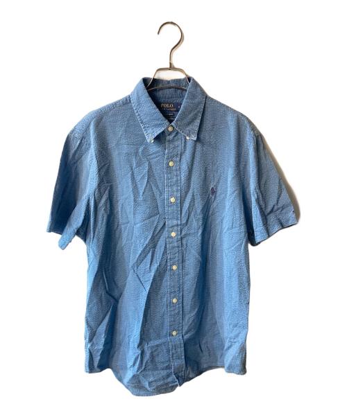 POLO RALPH LAUREN（ポロ・ラルフローレン）POLO RALPH LAUREN (ポロ・ラルフローレン) CLBDPPCSSS-SHORT SLEEVE-SPORT SHIRT ブルー サイズ:Ｍの古着・服飾アイテム