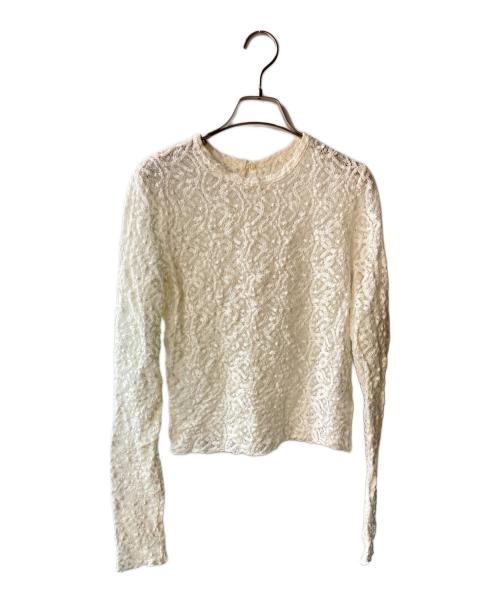 IENA（イエナ）IENA (イエナ) ペイズリー ストレッチレースプルオーバー ホワイト サイズ:FREEの古着・服飾アイテム