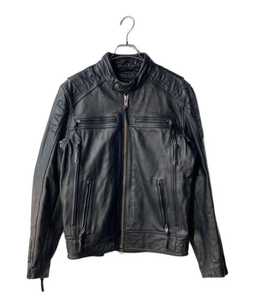 HARLEY-DAVIDSON（ハーレーダビッドソン）HARLEY-DAVIDSON (ハーレーダビッドソン) シングルライダースジャケット ブラック サイズ:Mの古着・服飾アイテム