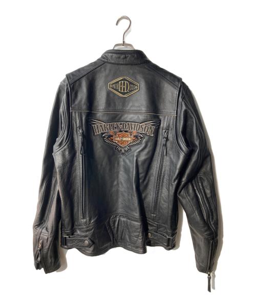 HARLEY-DAVIDSON（ハーレーダビッドソン）HARLEY-DAVIDSON (ハーレーダビッドソン) シングルライダースジャケット ブラック サイズ:Mの古着・服飾アイテム