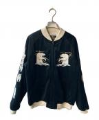 HOUSTONヒューストン）の古着「別珍 スカジャン アラスカ スーベニアジャケット」｜ブラック