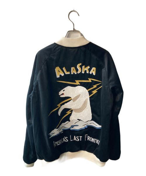 HOUSTON（ヒューストン）HOUSTON (ヒューストン) 別珍 スカジャン アラスカ スーベニアジャケット ブラック サイズ:Ｍの古着・服飾アイテム