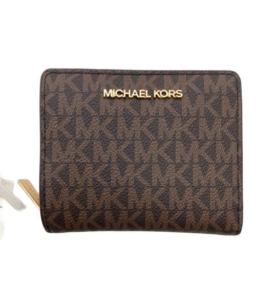 MICHAEL KORS（マイケル・コース）MICHAEL KORS (マイケル・コース) 2つ折り財布 ブラウンの古着・服飾アイテム