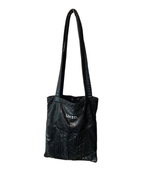 UN3D.（アンスリード）UN3D. (アンスリード) オリガミポケットラメトート ブラックの古着・服飾アイテム