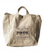 PORTER×LOWERCASEポーター×ロウワーケース）の古着「2WAYキャンバストートバッグ」｜アイボリー