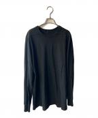 RICK OWENS DRKSHDWリックオウエンス ダークシャドウ）の古着「LEVEL LONGSLEEVE コットンTシャツ」｜ブラック