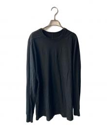 RICK OWENS DRKSHDW（リックオウエンス ダークシャドウ）の古着「LEVEL LONGSLEEVE コットンTシャツ」｜ブラック