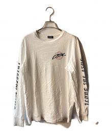 DIESEL（ディーゼル）の古着「ロングスリーブカットソー」｜ホワイト