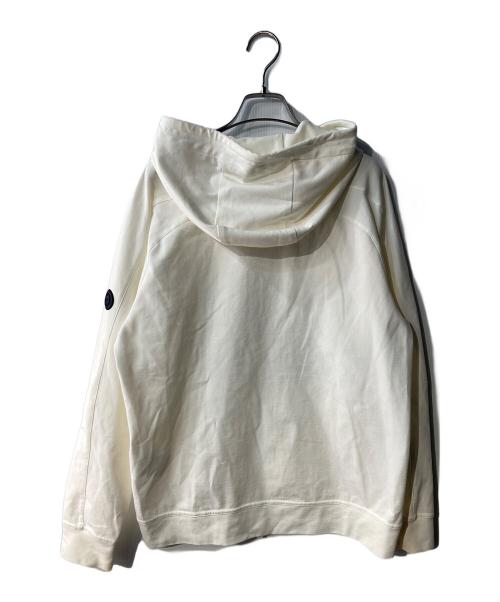 LARDINI（ラルディーニ）LARDINI (ラルディーニ) コットンナイロンスムースジャージダブルジップフーディー ホワイト サイズ:46の古着・服飾アイテム