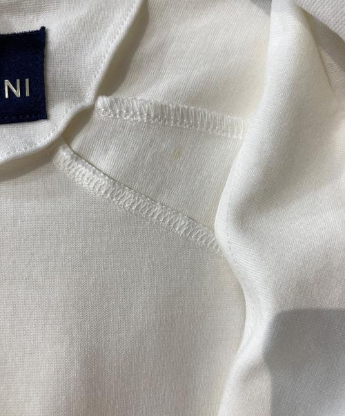 LARDINI（ラルディーニ）LARDINI (ラルディーニ) コットンナイロンスムースジャージダブルジップフーディー ホワイト サイズ:46の古着・服飾アイテム