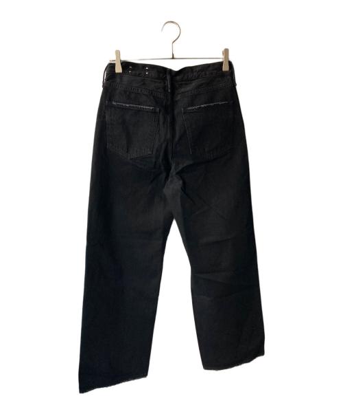 upper hights（アッパーハイツ）upper hights (アッパーハイツ) THE NIECE MID-RISE ワイドストレートデニムパンツ ブラック サイズ:２４の古着・服飾アイテム