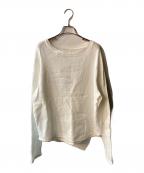 6(ROKU) BEAUTY&YOUTHロク ビューティーアンドユース）の古着「MESH LONG SLEEVE PULLOVER」｜ホワイト