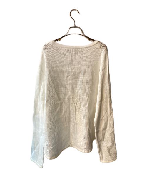 6(ROKU) BEAUTY&YOUTH（ロク ビューティーアンドユース）6(ROKU) BEAUTY&YOUTH (ロク ビューティーアンドユース) MESH LONG SLEEVE PULLOVER ホワイト サイズ:サイズ表記無の古着・服飾アイテム