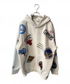 FREAK'S STORE×NBAフリークスストア×エヌビーエー）の古着「コラボワッペン刺繍パーカー」｜グレー
