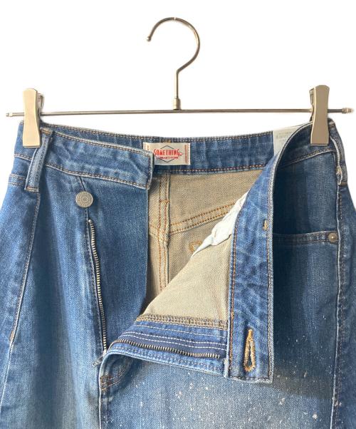 Something（サムシング）Something (サムシング) FREAK'S STORE (フリークスストア) デニムペイントワンピース インディゴ サイズ:Sの古着・服飾アイテム