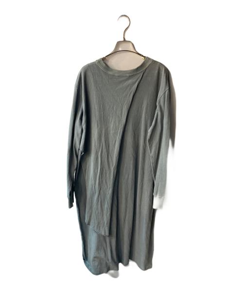 JOICEADDED（ジョイスアディッド）JöICEADDED (ジョイスアディッド) 変形カットソーワンピース グレー サイズ:FREEの古着・服飾アイテム