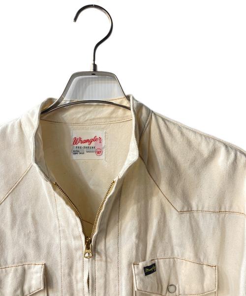 Wrangler（ラングラー）Wrangler (ラングラー) BEAUTY&YOUTH (ビューティーアンドユース) 別注 オーバーサイズ デニムシャツ ホワイト サイズ:FREEの古着・服飾アイテム