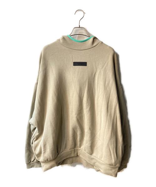 FOG ESSENTIALS（フィアオブゴッド エッセンシャル）FOG ESSENTIALS (フィアオブゴッド エッセンシャル) ロゴパッチフーディ ベージュ サイズ:Lの古着・服飾アイテム