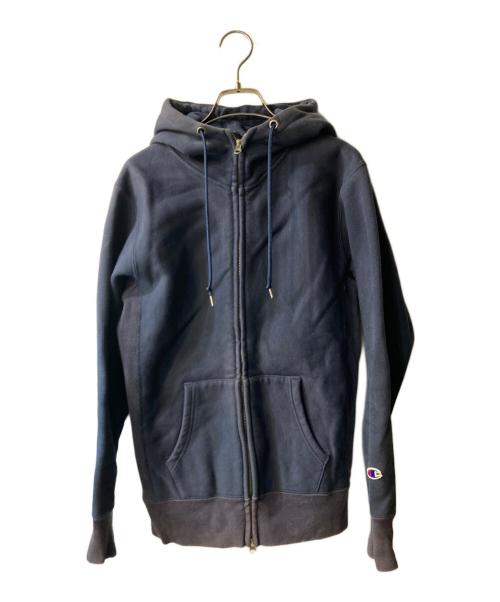 Champion REVERSE WEAVE（チャンピオン リバース ウィーブ）Champion REVERSE WEAVE (チャンピオン リバース ウィーブ) ジップパーカー ネイビー サイズ:Lの古着・服飾アイテム