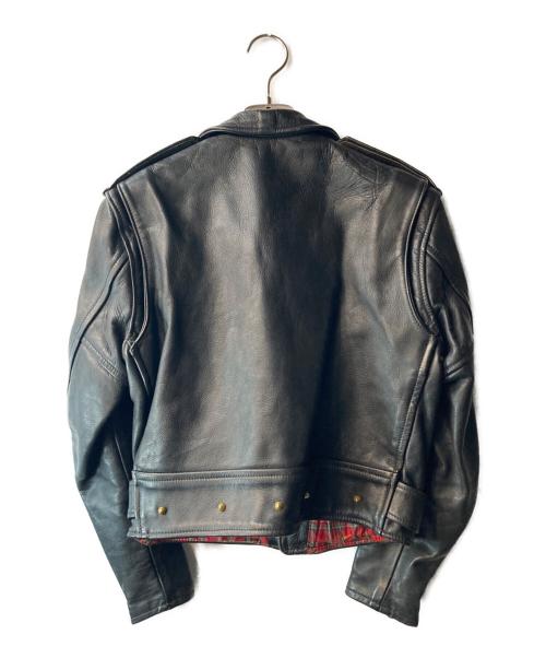 Aero LEATHER（エアロレザー）Aero LEATHER (エアロレザー) ホースハイド レザー ダブルライダース ジャケット ブラック サイズ:36の古着・服飾アイテム