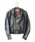 Aero LEATHER（エアロレザー）の古着「ホースハイド レザー ダブルライダース ジャケット」｜ブラック
