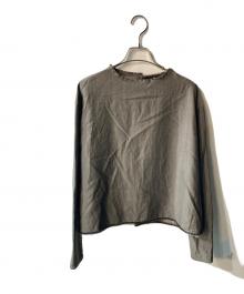 Humoresque（ユーモレスク）の古着「バックボタンウールブラウス」｜ブラウン