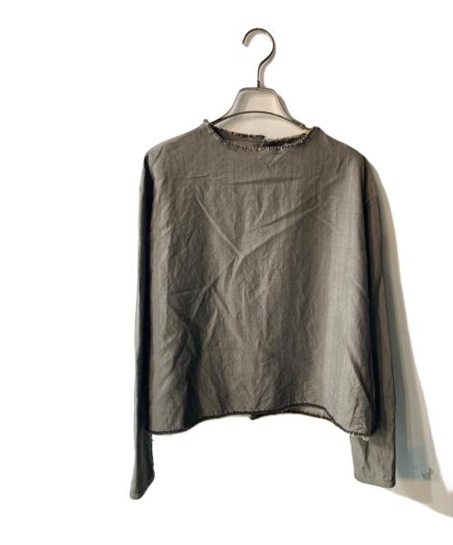 Humoresque（ユーモレスク）Humoresque (ユーモレスク) バックボタンウールブラウス ブラウン サイズ:38の古着・服飾アイテム