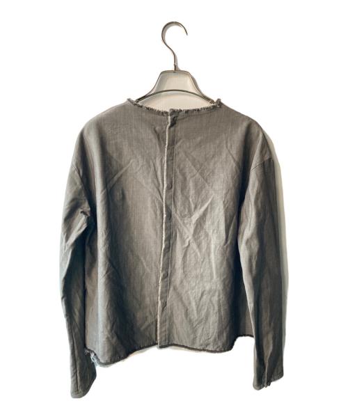 Humoresque（ユーモレスク）Humoresque (ユーモレスク) バックボタンウールブラウス ブラウン サイズ:38の古着・服飾アイテム