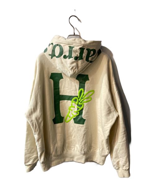 HUF（ハフ）HUF (ハフ) CARROTS (キャロッツ) HOODED FLEECE CREAM パーカー アイボリー サイズ:Lの古着・服飾アイテム