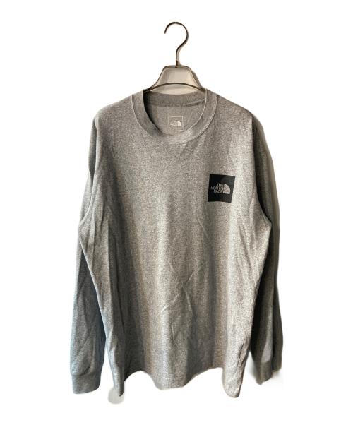 THE NORTH FACE（ザ ノース フェイス）THE NORTH FACE (ザ ノース フェイス) ロングスリーブスクエアロゴティー グレー サイズ:XLの古着・服飾アイテム