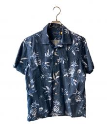 POLO RALPH LAUREN（ポロ・ラルフローレン）の古着「パイナップル柄アロハシャツ」｜ネイビー