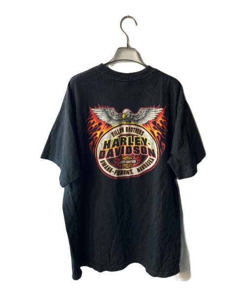 HARLEY-DAVIDSON（ハーレーダビッドソン）HARLEY-DAVIDSON (ハーレーダビッドソン) 両面プリントTシャツ ブラック サイズ:XLの古着・服飾アイテム