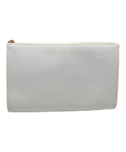 PELLE MORBIDA（ペッレモルビダ）PELLE MORBIDA (ペッレモルビダ) クラッチバッグ ホワイトの古着・服飾アイテム