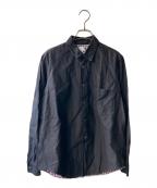COMME des GARCONS SHIRTコムデギャルソンシャツ）の古着「裏地チェックシャツ」｜ネイビー