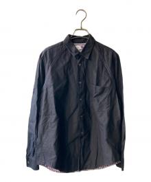 COMME des GARCONS SHIRT（コムデギャルソンシャツ）の古着「裏地チェックシャツ」｜ネイビー