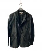 COMME des GARCONS SHIRTコムデギャルソンシャツ）の古着「BIGジップテーラードジャケット」｜ブラック