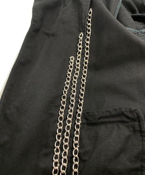COMME des GARCONS HOMME PLUS（コムデギャルソンオムプリュス）COMME des GARCONS HOMME PLUS (コムデギャルソンオムプリュス) チェーンステッチデザインジャケット ブラック サイズ:Sの古着・服飾アイテム