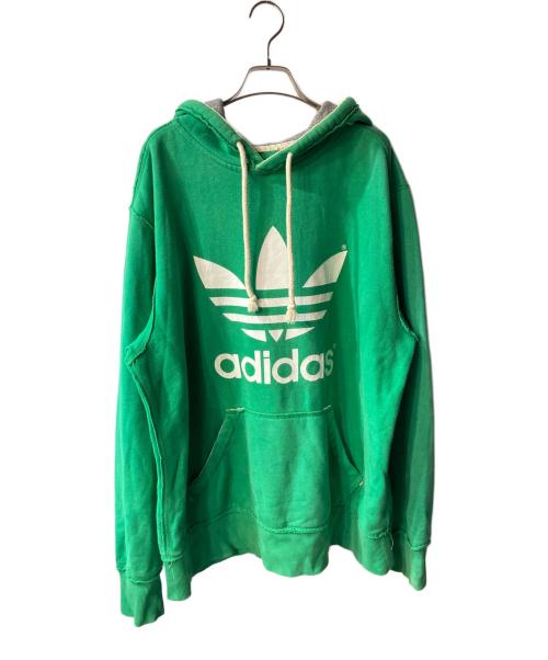adidas（アディダス）adidas (アディダス) オールドロゴフーディ グリーン サイズ:Lの古着・服飾アイテム