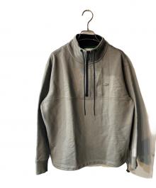 LACOSTE（ラコステ）の古着「スタンドカラーハーフジップスウェット トレーナー」｜グレー